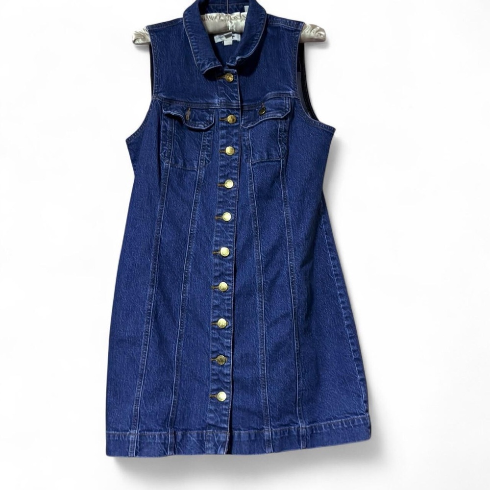 Blue Denim Button Down Tank Dress
